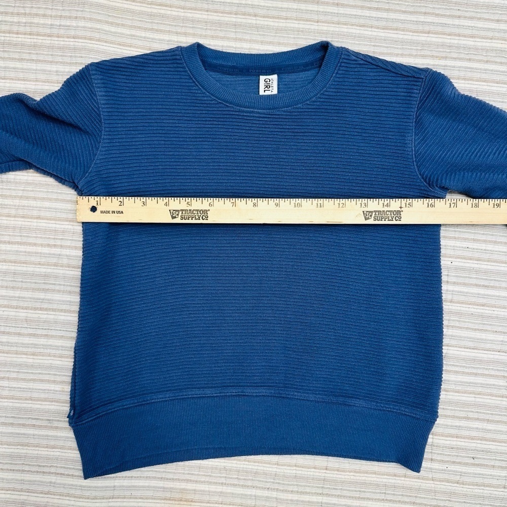 Athleta Girls Blue Crew Neck Sweater Size L